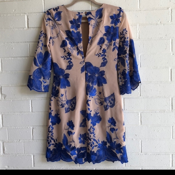 Dress The Population Paige Embroidered Dress - Cobalt blue - Picture 3 of 7